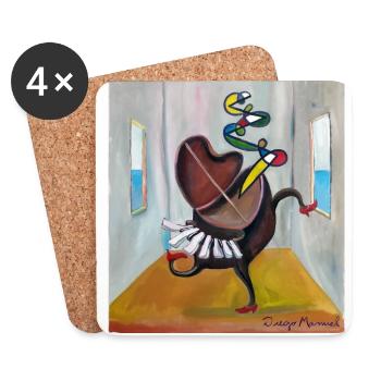 Piano dance - Coasters (set of 4) - white - Front