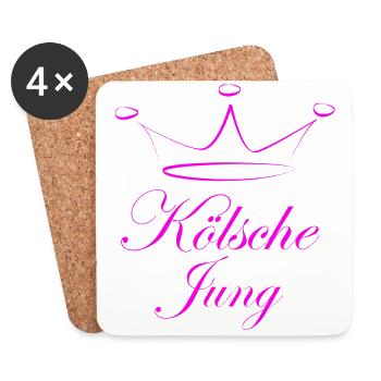 kölsche Jung - Untersetzer (4er-Set) - Weiß - Vorne