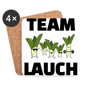 Team Lauch die ultimative Lauch Army - Untersetzer (4er-Set) - Weiß - Vorne