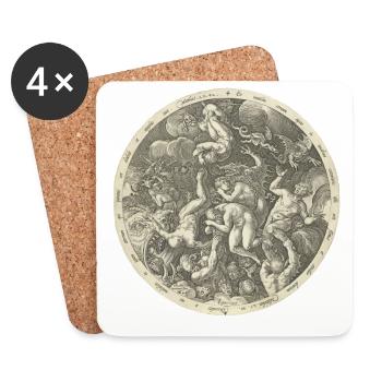 The cursed go to hell - Coasters (set of 4) - white - Front