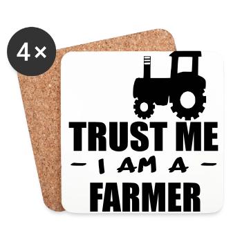 trust me i m a farmer 2 - Coasters (set of 4) - white - Front