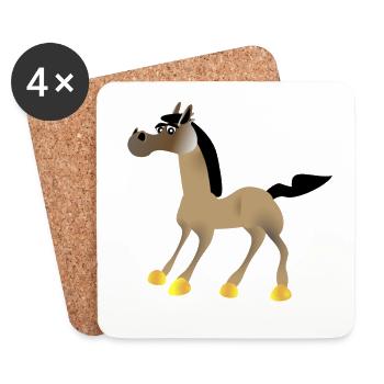 Pferd 01 - Untersetzer (4er-Set) - Weiß - Vorne