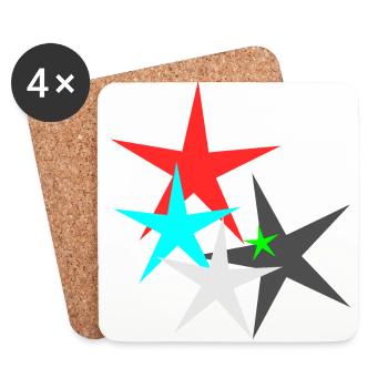 Star Star - Coasters (set of 4) - white - Front