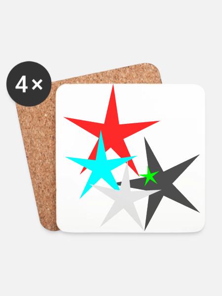 Star Star - Coasters (set of 4) - white