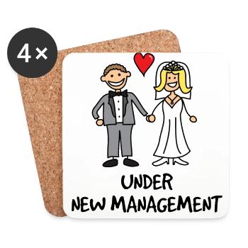 Wedding - Under New Management - Untersetzer (4er-Set) - Weiß - Vorne