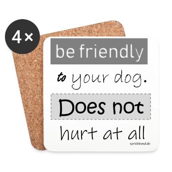 be friendly 2 - Coasters (set of 4) - white - Front