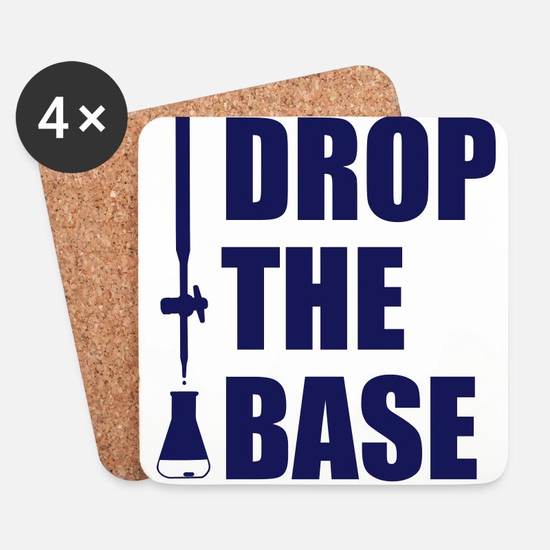 Drop the Base! - Untersetzer (4er-Set) - Weiß