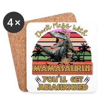 Mamasaurus - Coasters (set of 4) - white - Front