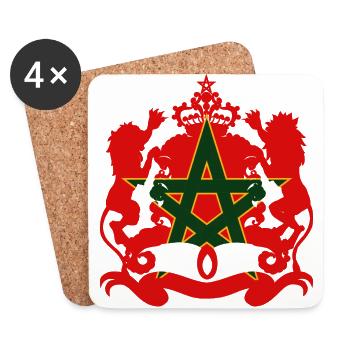 Maroc - Dessous de verre (lot de 4) - blanc - Devant