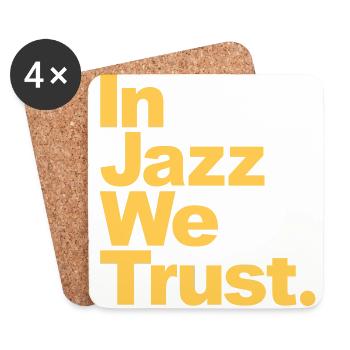 In Jazz We Trust - Dessous de verre (lot de 4) - blanc - Devant