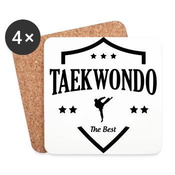 Taekwondo / Tae-Kwon-Do / Taekwon-Do / Kampfkünste - Untersetzer (4er-Set) - Weiß - Vorne