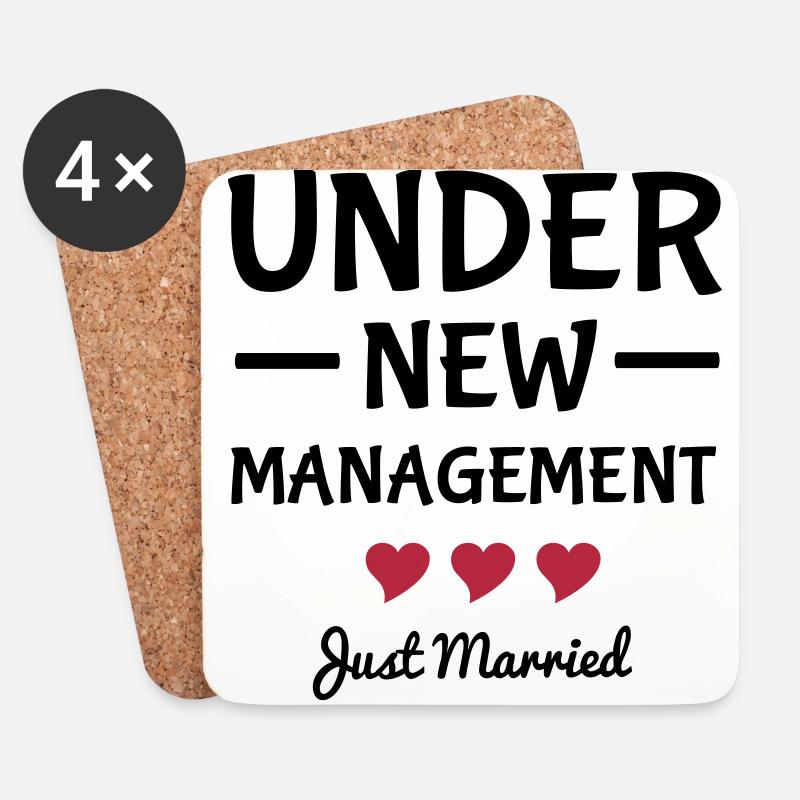 Married - Untersetzer (4er-Set) - Weiß