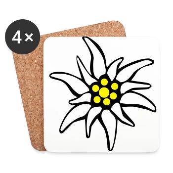 edelweiss - Untersetzer (4er-Set) - Weiß - Vorne