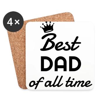Papa Vati Vater Vatertag Geburtstag Dad Familie - Untersetzer (4er-Set) - Weiß - Vorne
