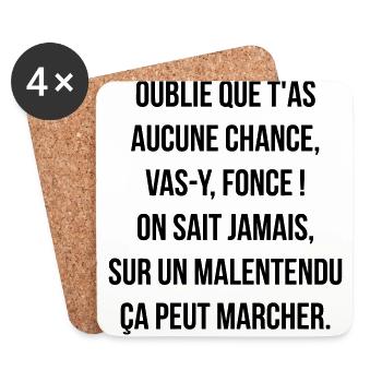 Cinéma / Citation / Série télé / Geek - Dessous de verre (lot de 4) - blanc - Devant