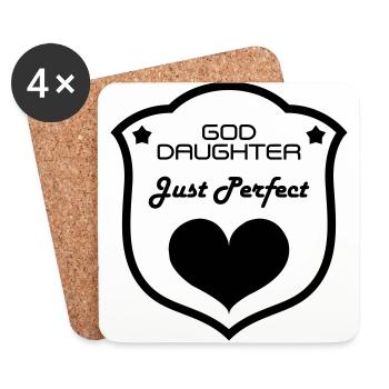 Goddaughter God Daughter Patentochter Filleule - Coasters (set of 4) - white - Front
