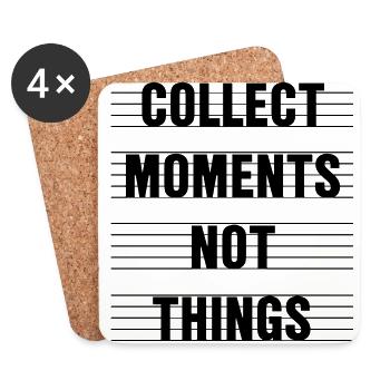 Collect Moments Not Things - Dessous de verre (lot de 4) - blanc - Devant