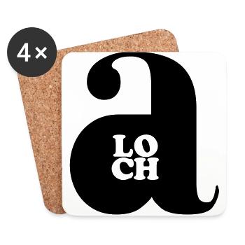 Arschloch - Untersetzer (4er-Set) - Weiß - Vorne