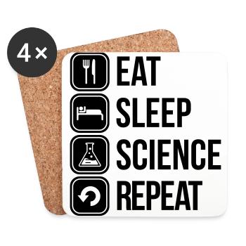science - Coasters (set of 4) - white - Front