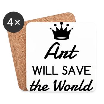 Artist / Art / Künstler / Artiste / Music / Kunst - Coasters (set of 4) - white - Front