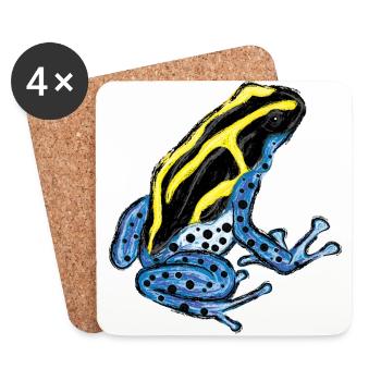 Grenouille d’alpinisme Grenouille venit poison PoisonDartFrog 1 - Dessous de verre (lot de 4) - blanc - Devant