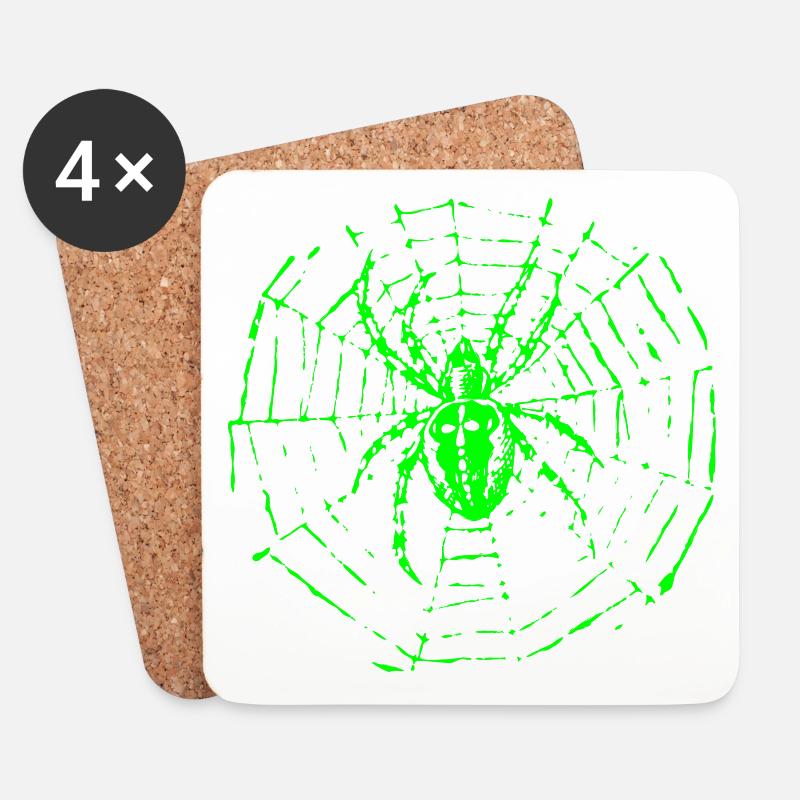 Garden spider - Coasters (set of 4) - white