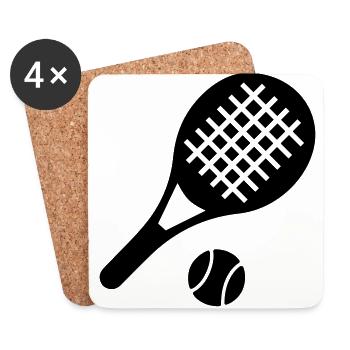 tennis - Dessous de verre (lot de 4) - blanc - Devant
