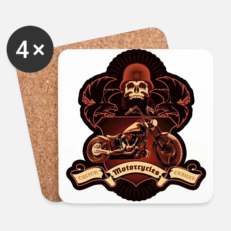 Custom Cruiser - Coasters (set of 4) - white