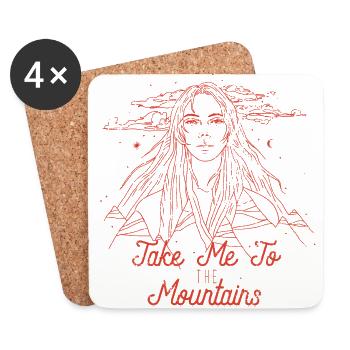 mountains - Coasters (set of 4) - white - Front