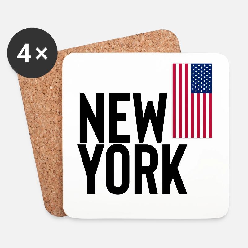 New York - Untersetzer (4er-Set) - Weiß