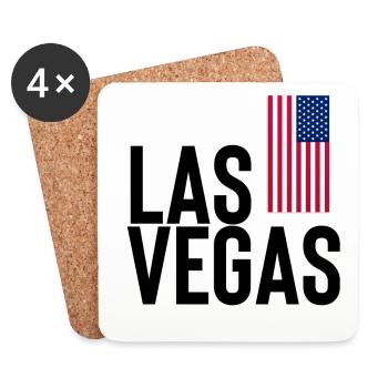 Las Vegas - Dessous de verre (lot de 4) - blanc - Devant