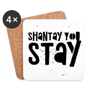 Shantay vous restez - Dessous de verre (lot de 4) - blanc - Devant