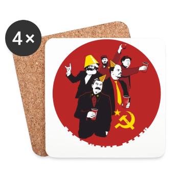 Fun tee communiste - Dessous de verre (lot de 4) - blanc - Devant
