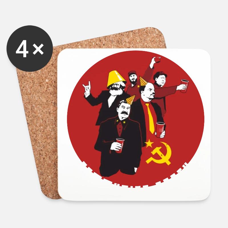 Fun tee communist - Coasters (set of 4) - white