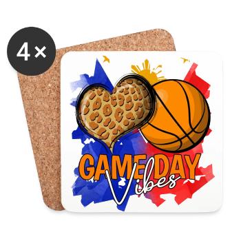 Philippines Filipino Flag Basketball I Cadeau - Dessous de verre (lot de 4) - blanc - Devant