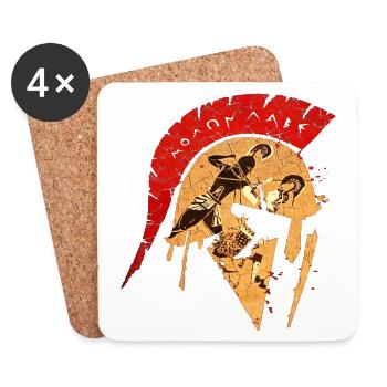 Sparta Collage - Dessous de verre (lot de 4) - blanc - Devant