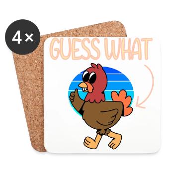 Guess what Chicken - Untersetzer (4er-Set) - Weiß - Vorne