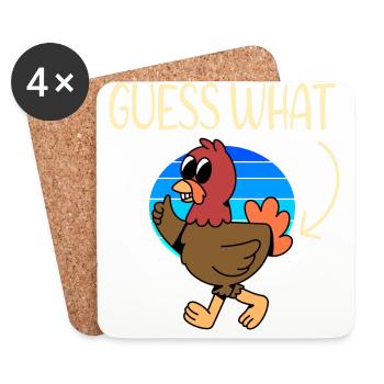 Guess what Chicken - Untersetzer (4er-Set) - Weiß - Vorne