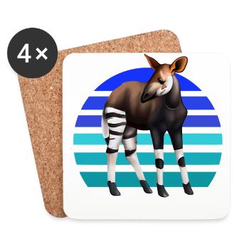 Süßes Okapi - Untersetzer (4er-Set) - Weiß - Vorne