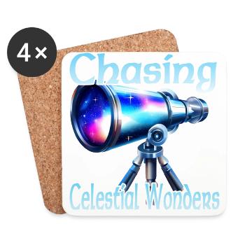 Chasing Celestial Wonders - Coasters (set of 4) - white - Front