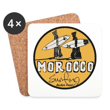 Marokko Surfen - Untersetzer (4er-Set) - Weiß - Vorne