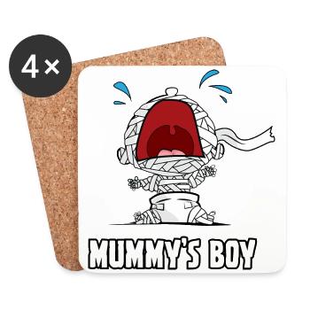Mom Mother Son Baby Mom Gift Idea Wrapping - Coasters (set of 4) - white - Front