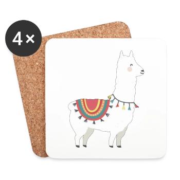 lama - Coasters (set of 4) - white - Front