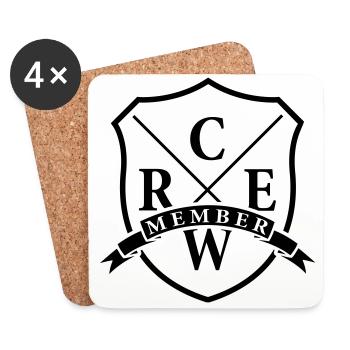 crew member design - Dessous de verre (lot de 4) - blanc - Devant