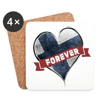 Finland Forever - Coasters (set of 4) - white - Front