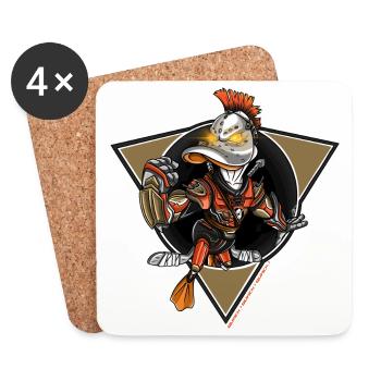 Les DUCKS - Dessous de verre (lot de 4) - blanc - Devant