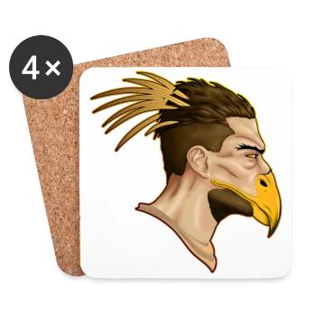 Man of Prey - Coasters (set of 4) - white - Front