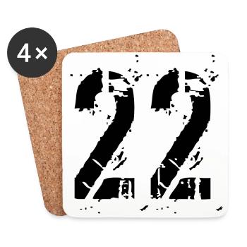 22 Number 22 years - Coasters (set of 4) - white - Front