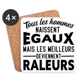 les meilleurs Raleurs - Dessous de verre (lot de 4) - blanc - Devant