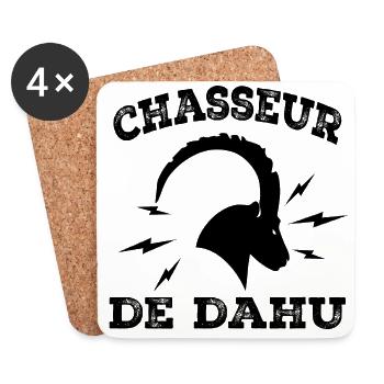 Dahu-Jäger - Untersetzer (4er-Set) - Weiß - Vorne